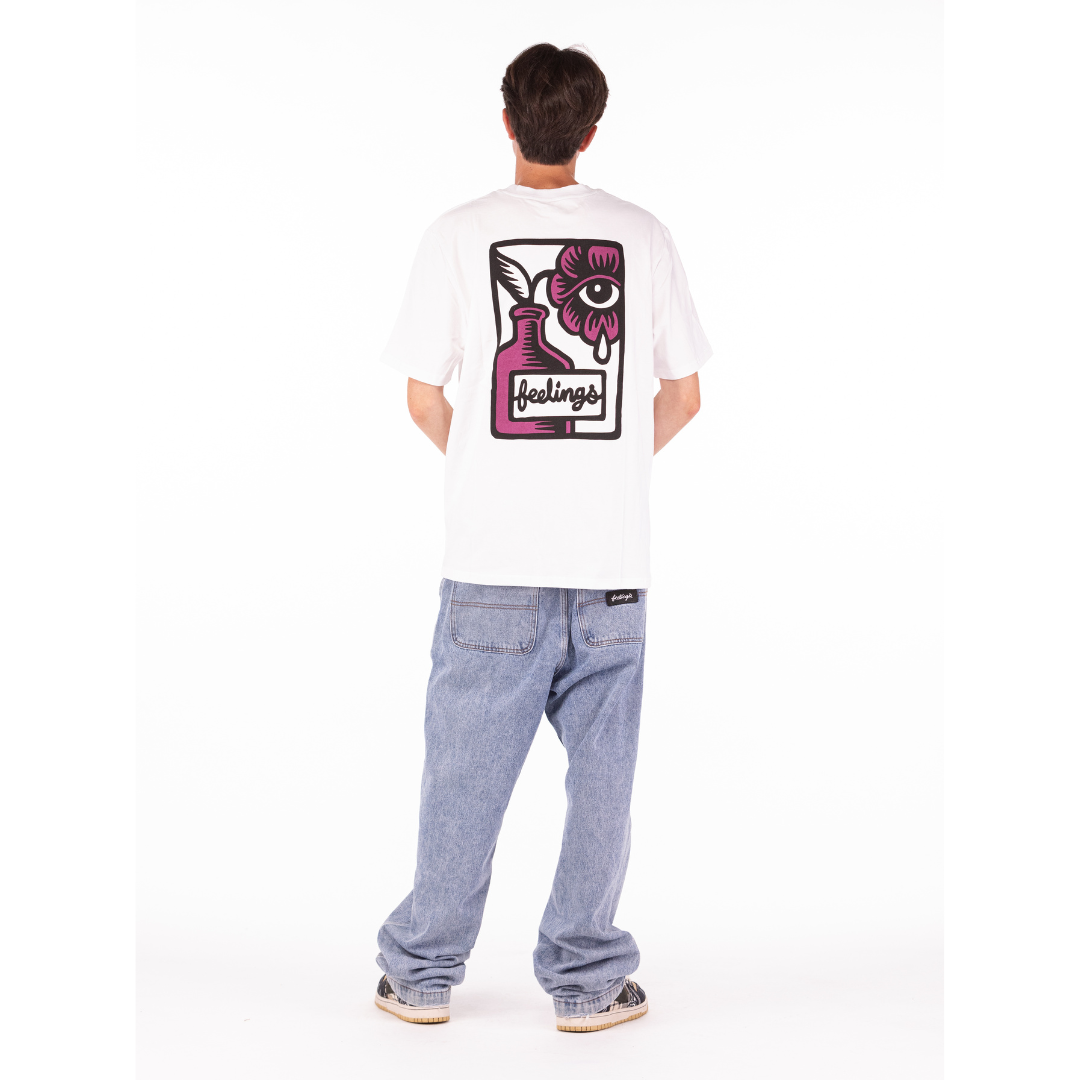 T-shirt Fleur Blanc