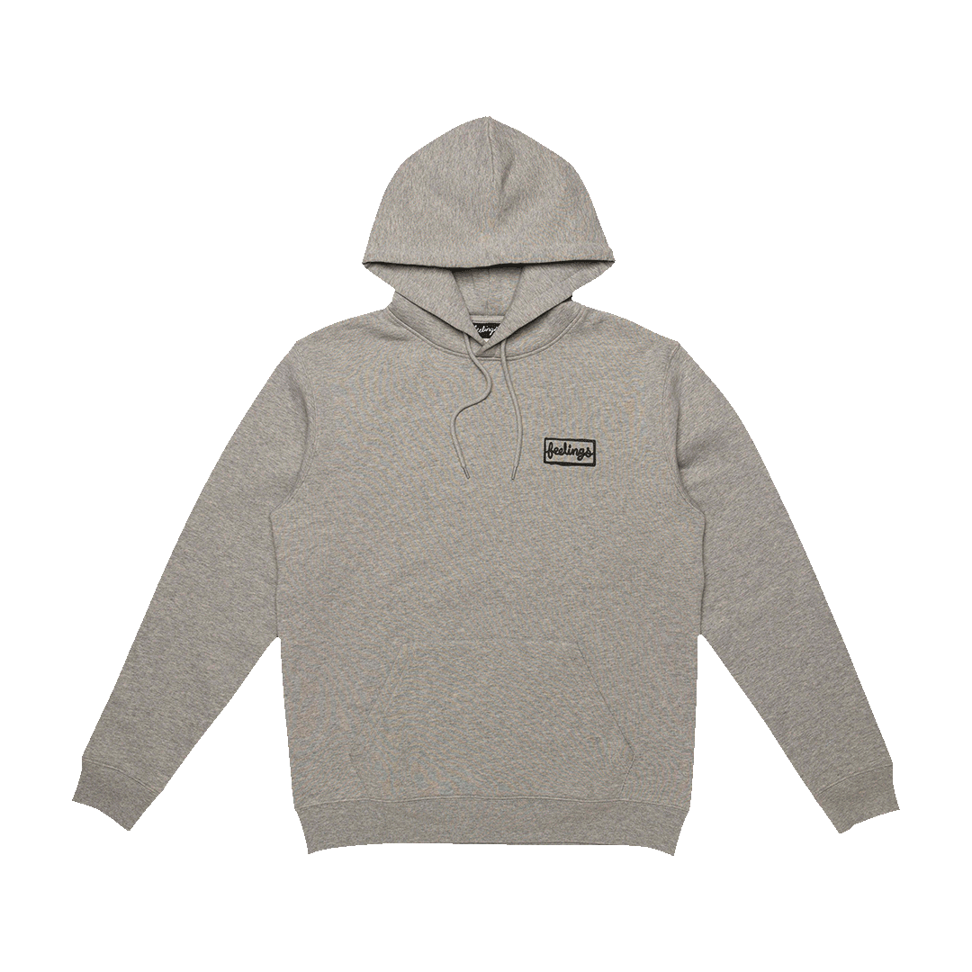 Sweat à Capuche Fleur Gris Chiné