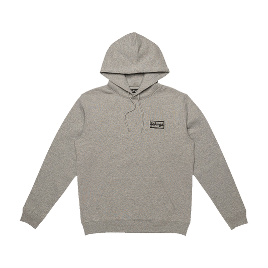 Sweat à Capuche Fleur Gris Chiné