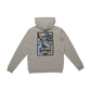 Sweat à Capuche Fleur Gris Chiné