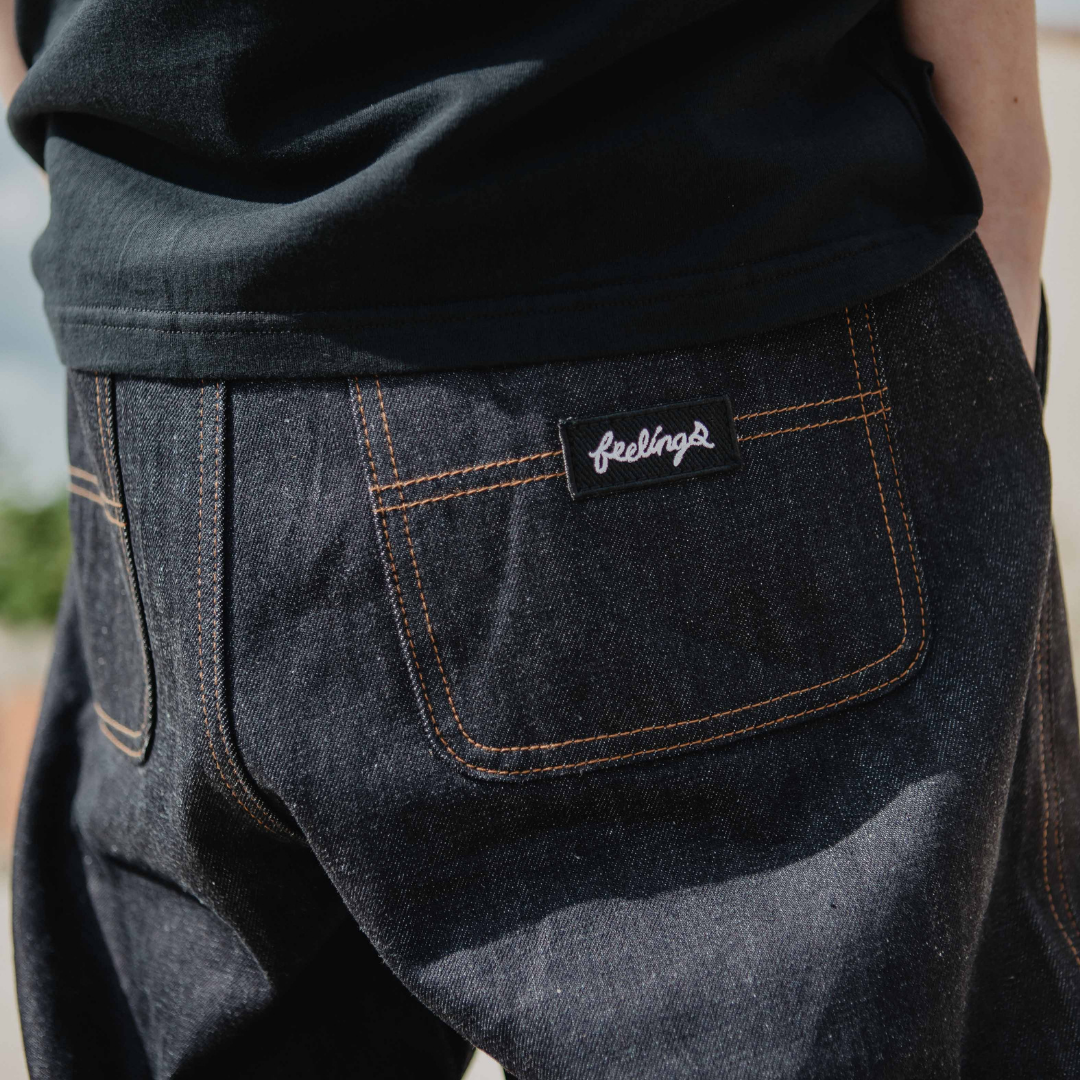 Pantalon Maker en denim brut