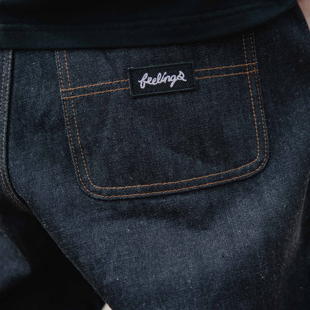 Pantalon Maker en denim brut