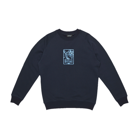 Sweatshirt à col rond épais Brea Marine