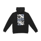 Sweat à capuche noir yeux
