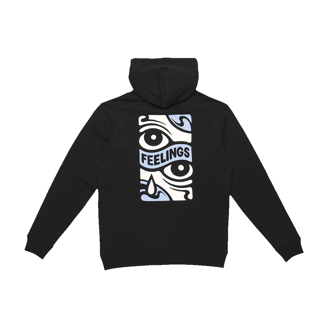 Sweat à capuche noir yeux