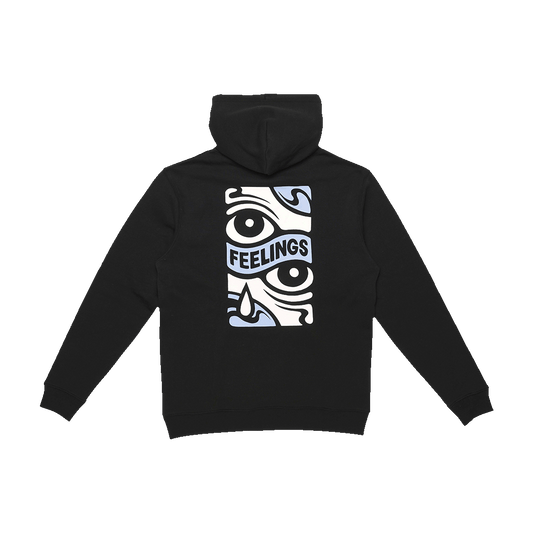 Sweat à capuche noir yeux