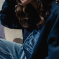 Sweatshirt à col rond épais Brea Marine