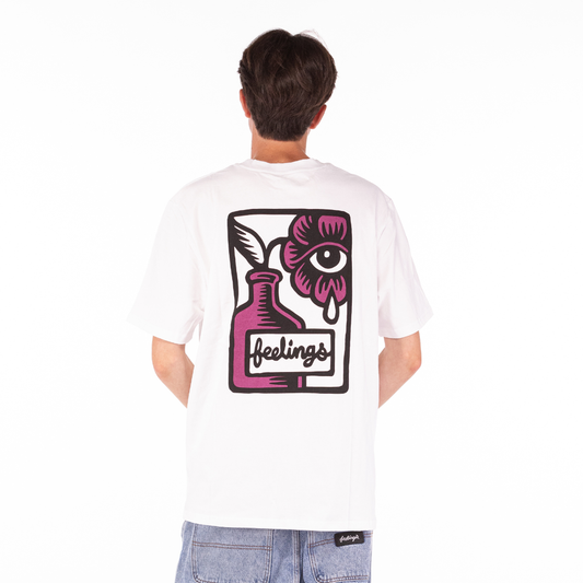 T-shirt Fleur Blanc